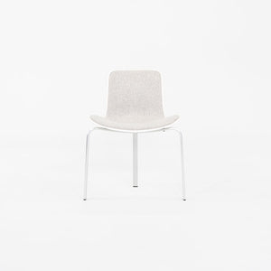 2008 Set of Eight Poul Kjaerholm for Fritz Hansen PK8 Dining Chairs in Grey Fabric with White Shells