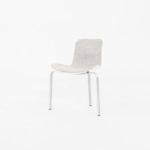 2008 Set of Eight Poul Kjaerholm for Fritz Hansen PK8 Dining Chairs in Grey Fabric with White Shells