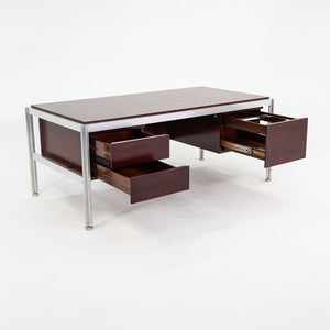 C. 1970 Rosewood Executive Desk by Georges Ciancimino for Mobilier International France