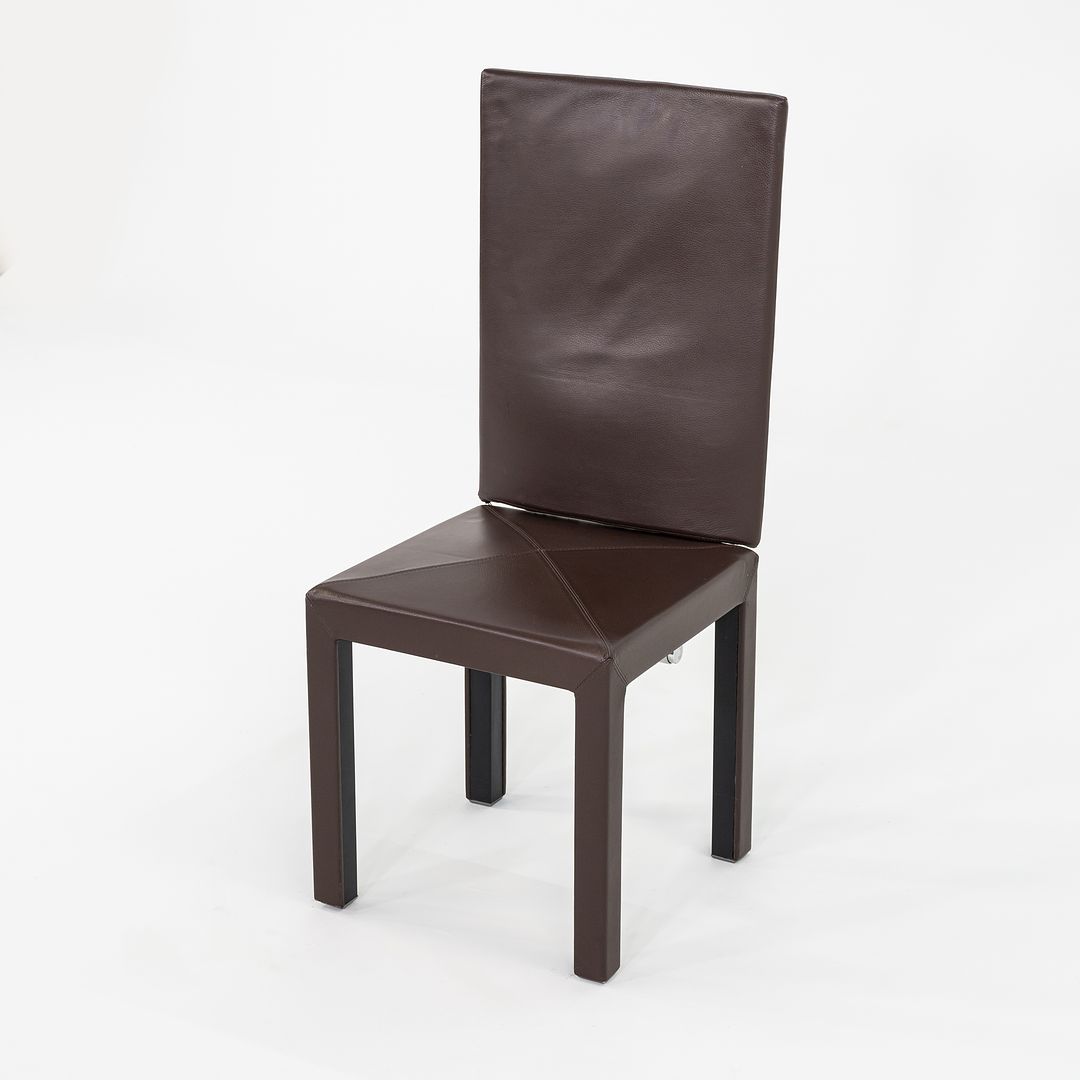 2005 Paolo Piva for B&B ltalia Arcadia High Back Dining Side Chair in Brown Leather 12+ Available