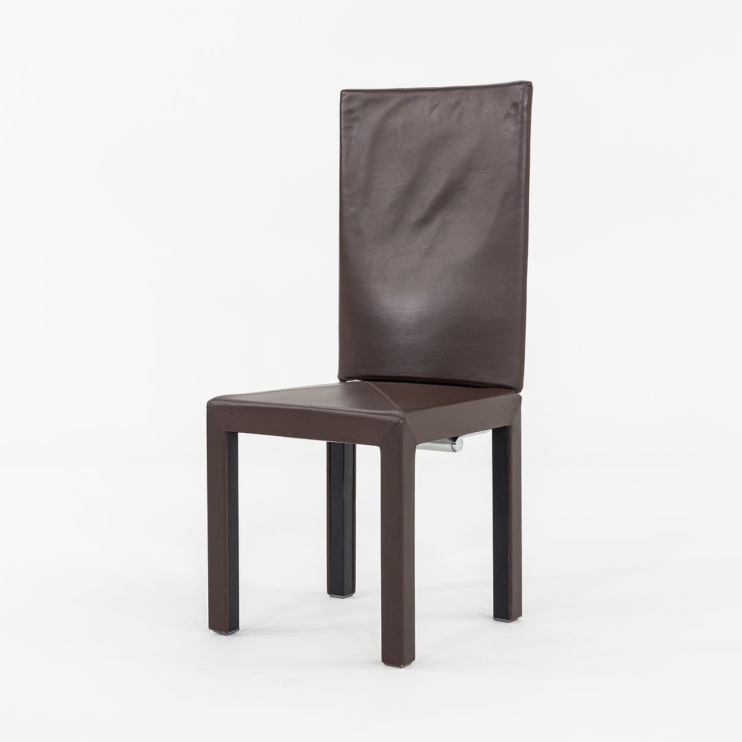 2005 Paolo Piva for B&B ltalia Arcadia High Back Dining Side Chair in Brown Leather 12+ Available