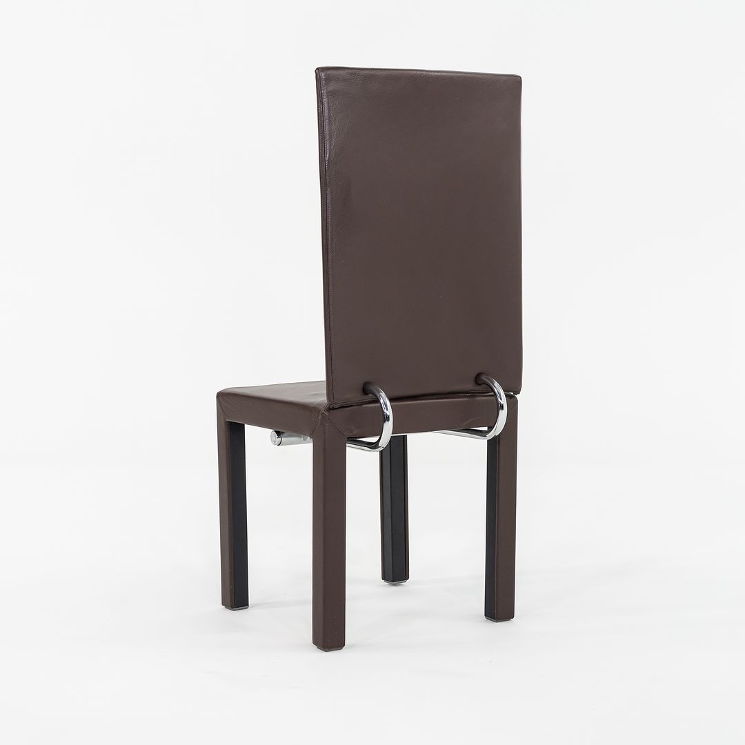 2005 Paolo Piva for B&B ltalia Arcadia High Back Dining Side Chair in Brown Leather 12+ Available