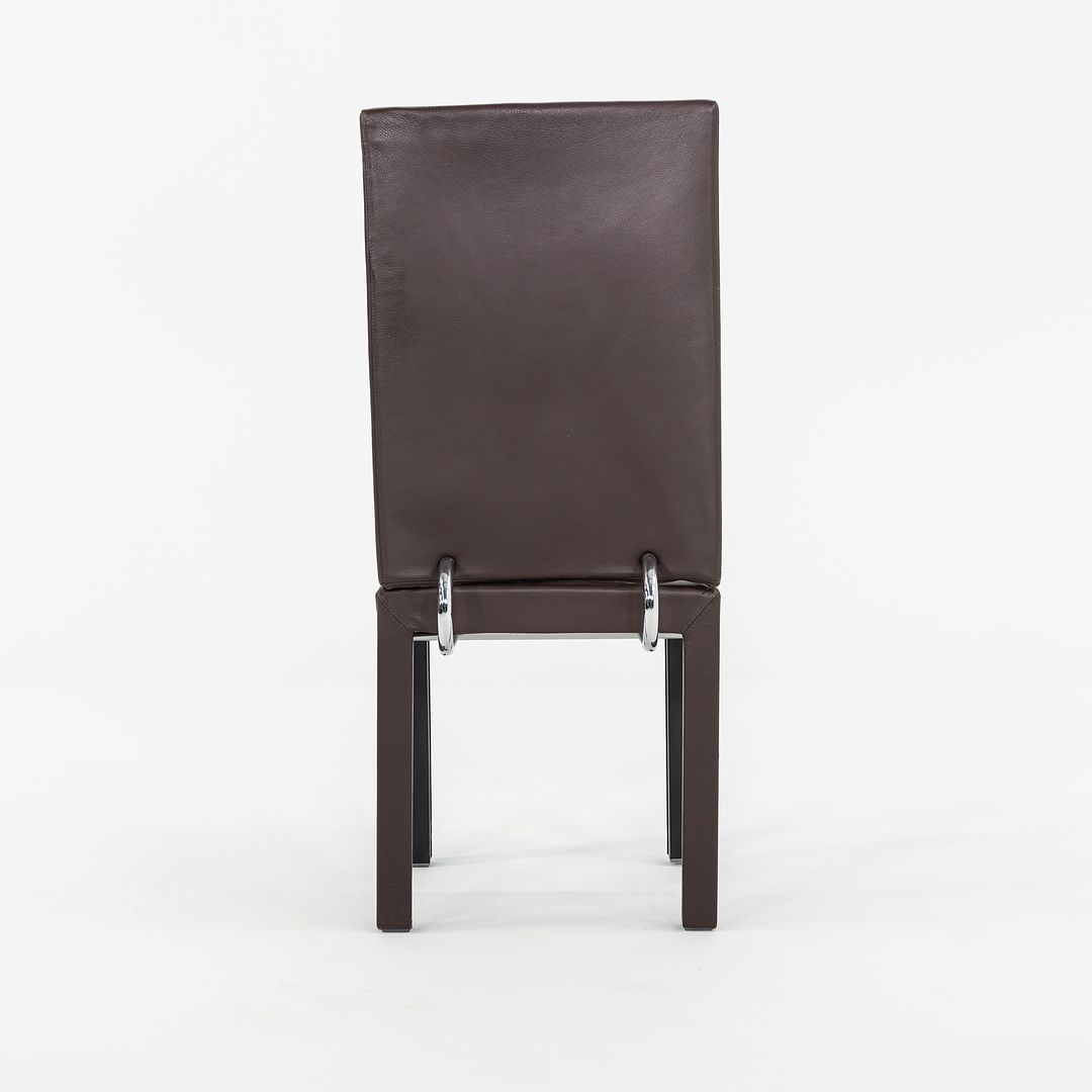 2005 Paolo Piva for B&B ltalia Arcadia High Back Dining Side Chair in Brown Leather 12+ Available