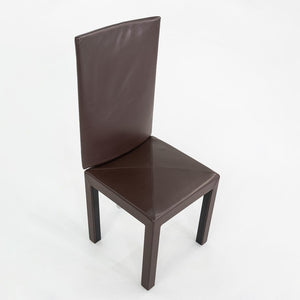 2005 Paolo Piva for B&B ltalia Arcadia High Back Dining Side Chair in Brown Leather 12+ Available