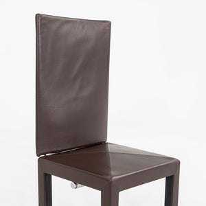 2005 Paolo Piva for B&B ltalia Arcadia High Back Dining Side Chair in Brown Leather 12+ Available