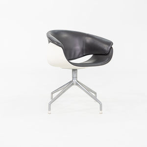 2004 Uwe Fischer for B&B Italia Sina Swivel Arm Dining / Desk Chairs in Black Leather 12+ Available