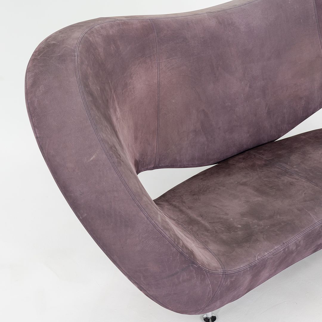 2004 Ron Arad for Moroso Victoria and Albert Sofa in Purple Leather 6x Available