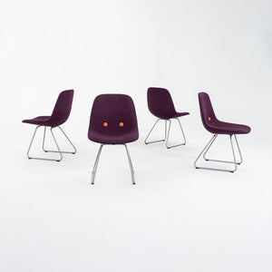 C. 2020 Set of 4 Erik Jorgensen EJ 2 Eyes Chair by Foersom + Hiort-Lorenzen in Purple