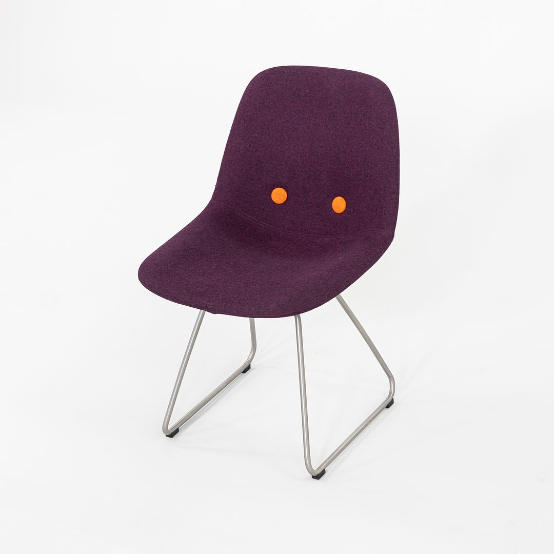 C. 2020 Set of 4 Erik Jorgensen EJ 2 Eyes Chair by Foersom + Hiort-Lorenzen in Purple