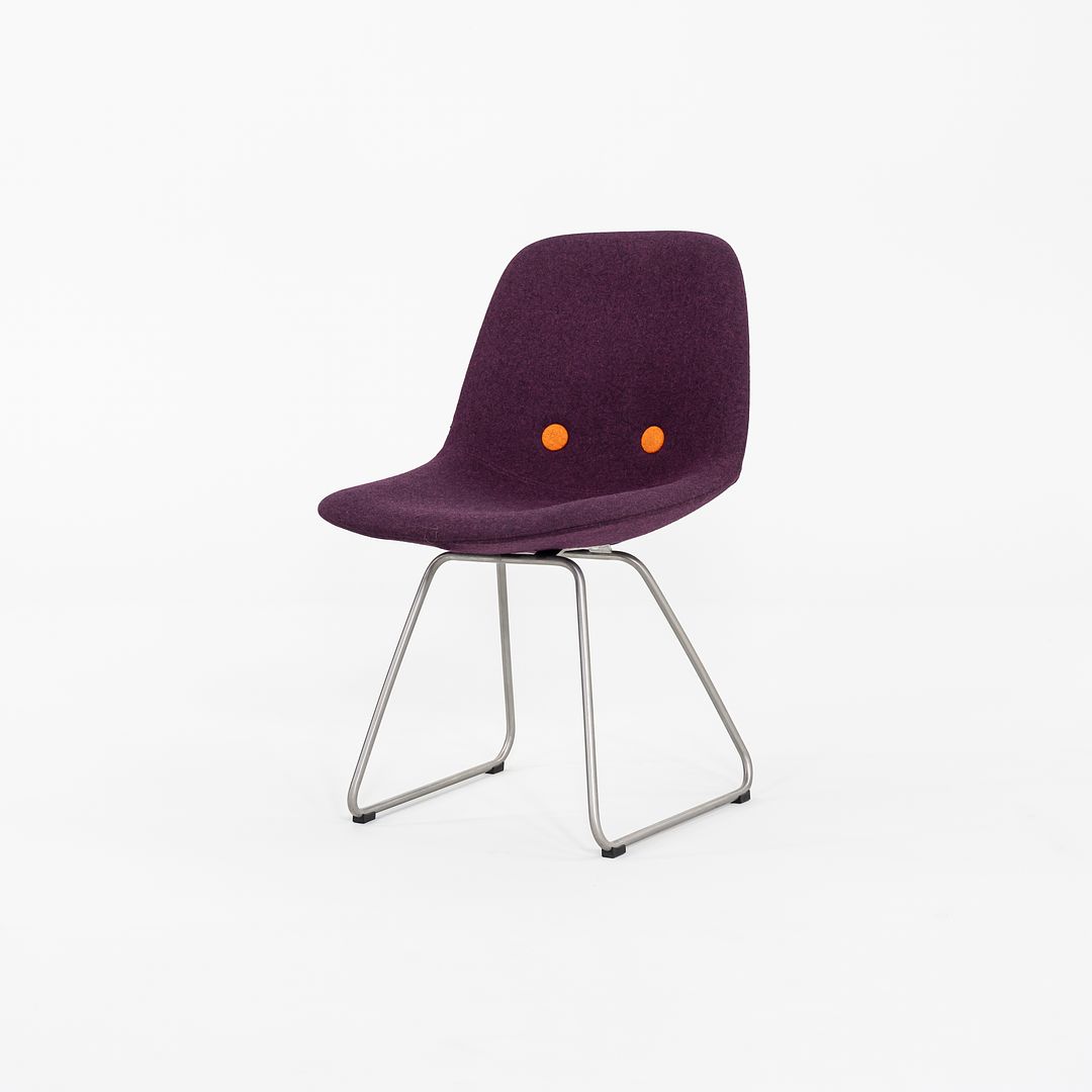 C. 2020 Set of 4 Erik Jorgensen EJ 2 Eyes Chair by Foersom + Hiort-Lorenzen in Purple