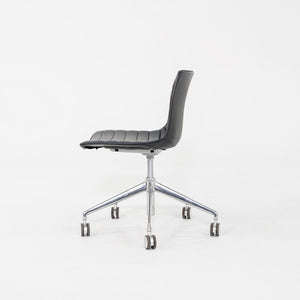 C. 2020 Lievore Altherr Molina for Arper Catifa Desk Chairs in Black Leather with Pnuematic Base 4x Available