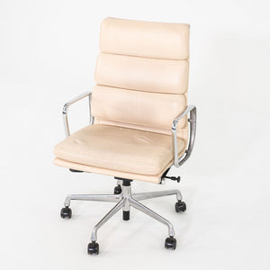 2010 Herman Miller Eames Soft Pad Executive Desk Chair in Wheat Leather with Pnuematic Base