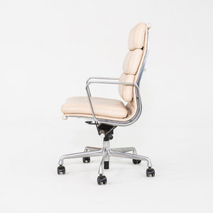 2010 Herman Miller Eames Soft Pad Executive Desk Chair in Wheat Leather with Pnuematic Base