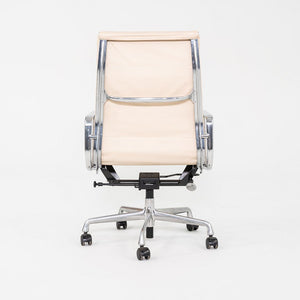 2010 Herman Miller Eames Soft Pad Executive Desk Chair in Wheat Leather with Pnuematic Base