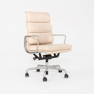 2010 Herman Miller Eames Soft Pad Executive Desk Chair in Wheat Leather with Pnuematic Base