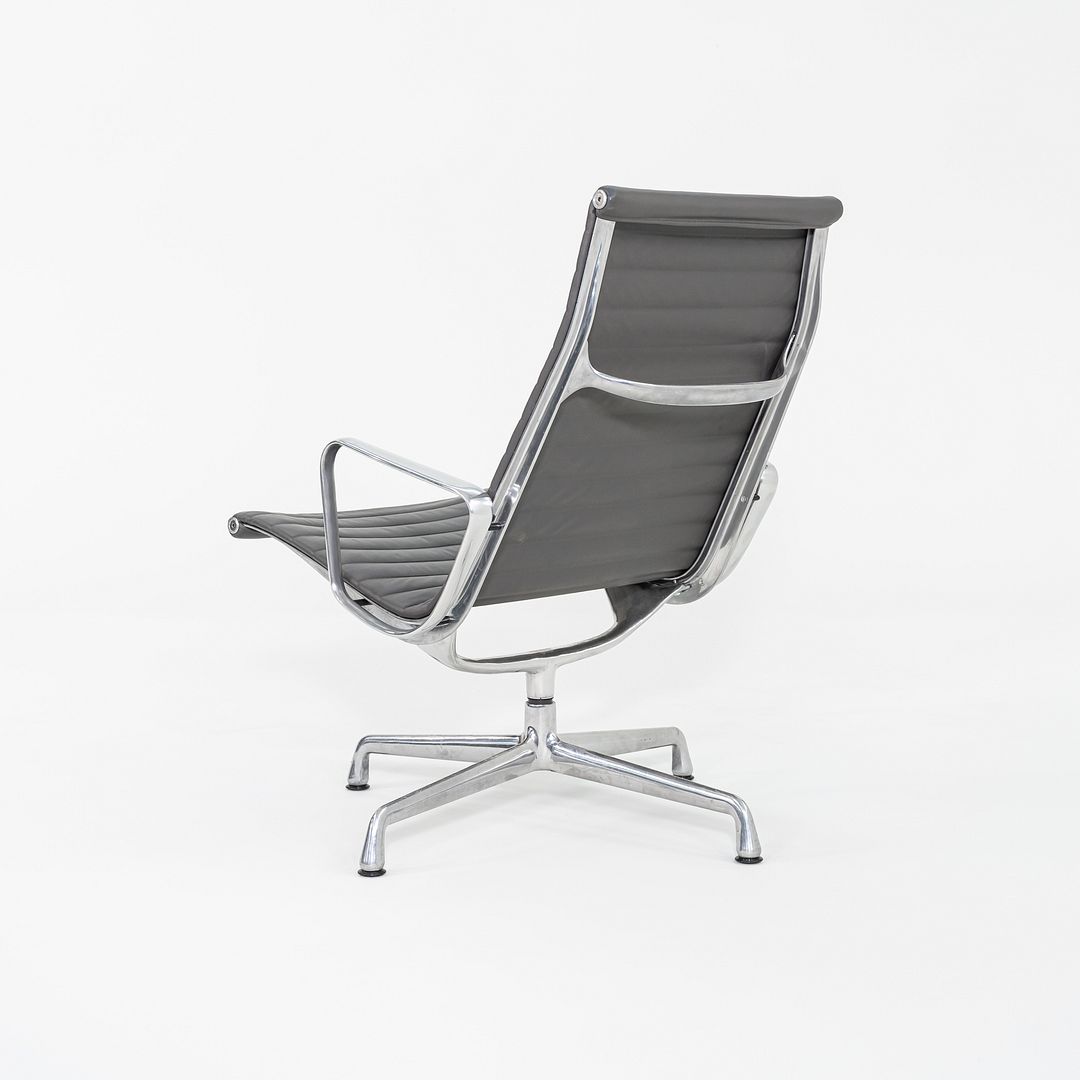 2013 Herman Miller Eames Aluminum Group Lounge Chairs in Grey Leather 2x Available