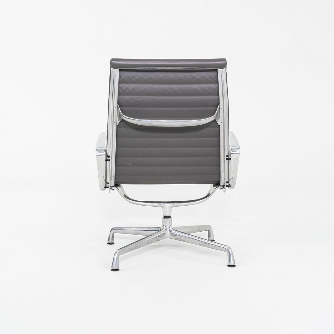 2013 Herman Miller Eames Aluminum Group Lounge Chairs in Grey Leather 2x Available