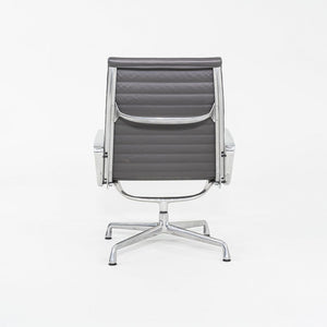 2013 Herman Miller Eames Aluminum Group Lounge Chairs in Grey Leather 2x Available