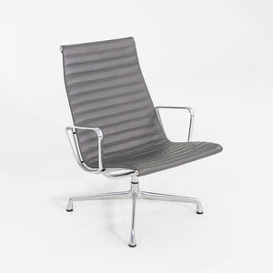 2013 Herman Miller Eames Aluminum Group Lounge Chairs in Grey Leather 2x Available