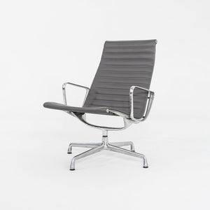 2013 Herman Miller Eames Aluminum Group Lounge Chairs in Grey Leather 2x Available