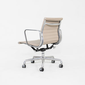 2012 Herman Miller Eames Aluminum Group Management Desk Chair in Off-White Leather 2x Available