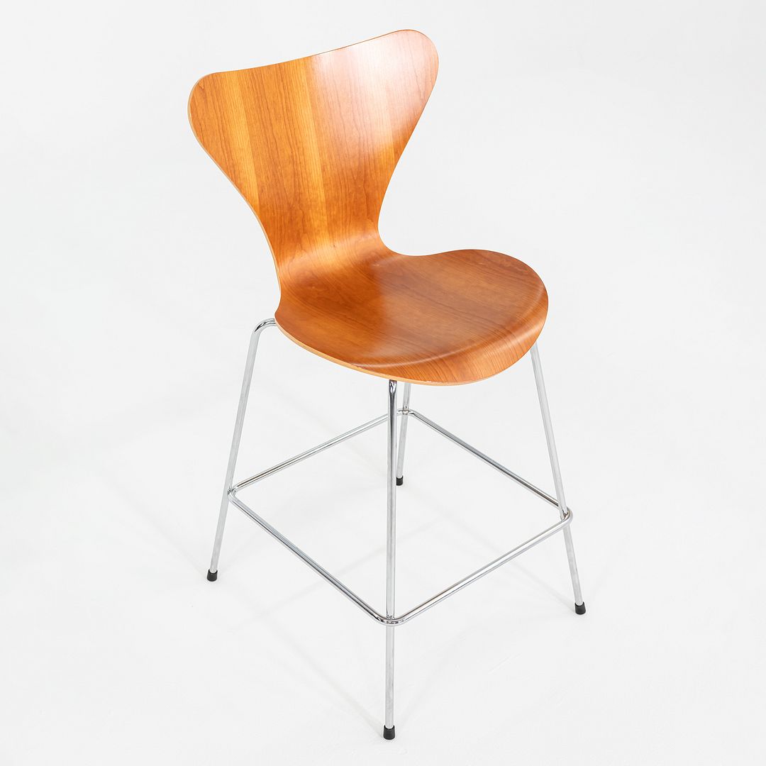 2007 Arne Jacobsen for Fritz Hansen Series 7 Counter Stools in Cherry 5x Available