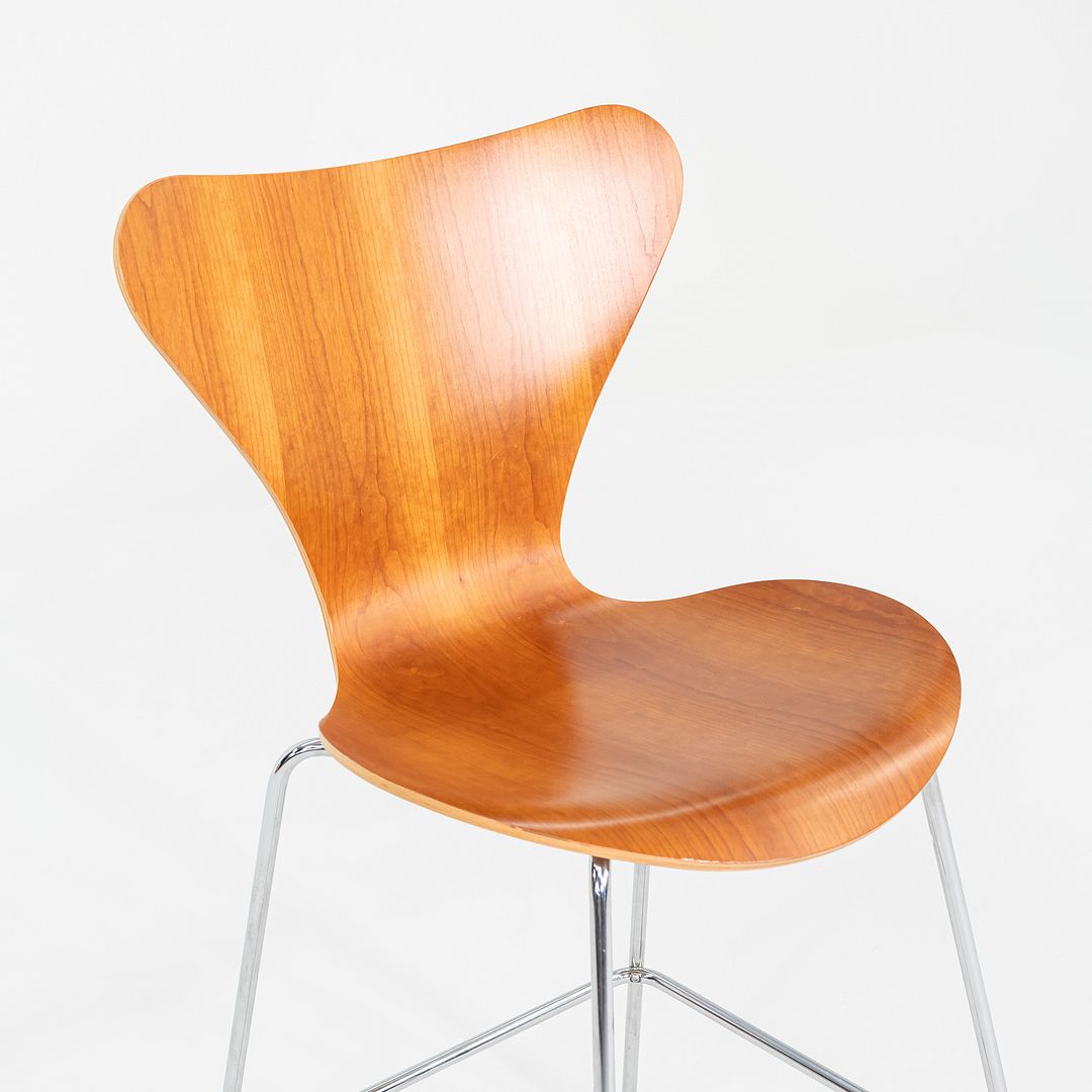 2007 Arne Jacobsen for Fritz Hansen Series 7 Counter Stools in Cherry 5x Available