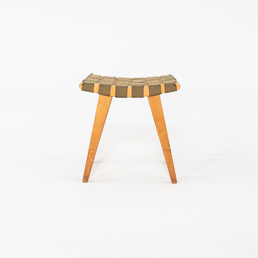 C. 1946 Jens Risom for Knoll Stool 667-W with Original Label