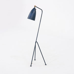 C. 1948 Greta Magnusson Grossman for Bergborn G-33 Grasshopper Floor Lamp in Blue