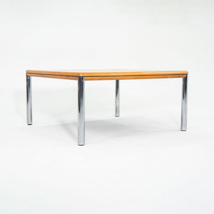 1977 Charles Pfister for Knoll Dining Table in Oak with Chrome Legs 59 Inches