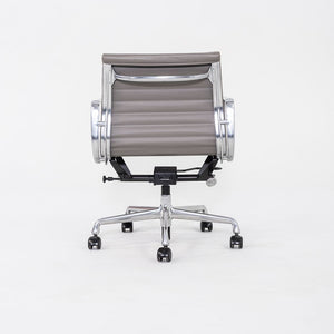 2014 Herman Miller Eames Aluminum Group Management Desk Chairs in Grey Leather with Pneumatic 4x Available