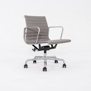 2014 Herman Miller Eames Aluminum Group Management Desk Chairs in Grey Leather with Pneumatic 4x Available