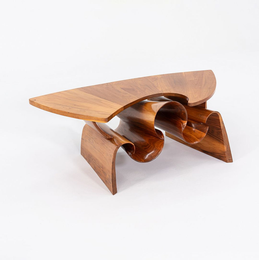 1970s Peter Michael Adams Sculptural Studio Coffee Table in Walnut