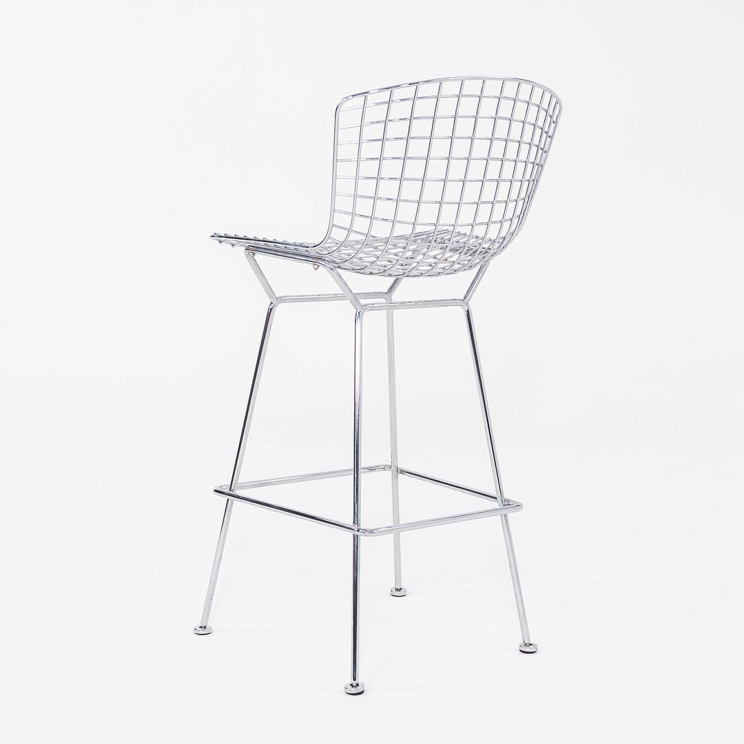 2010s Harry Bertoia for Knoll Bar Stool in Chrome 4x Available