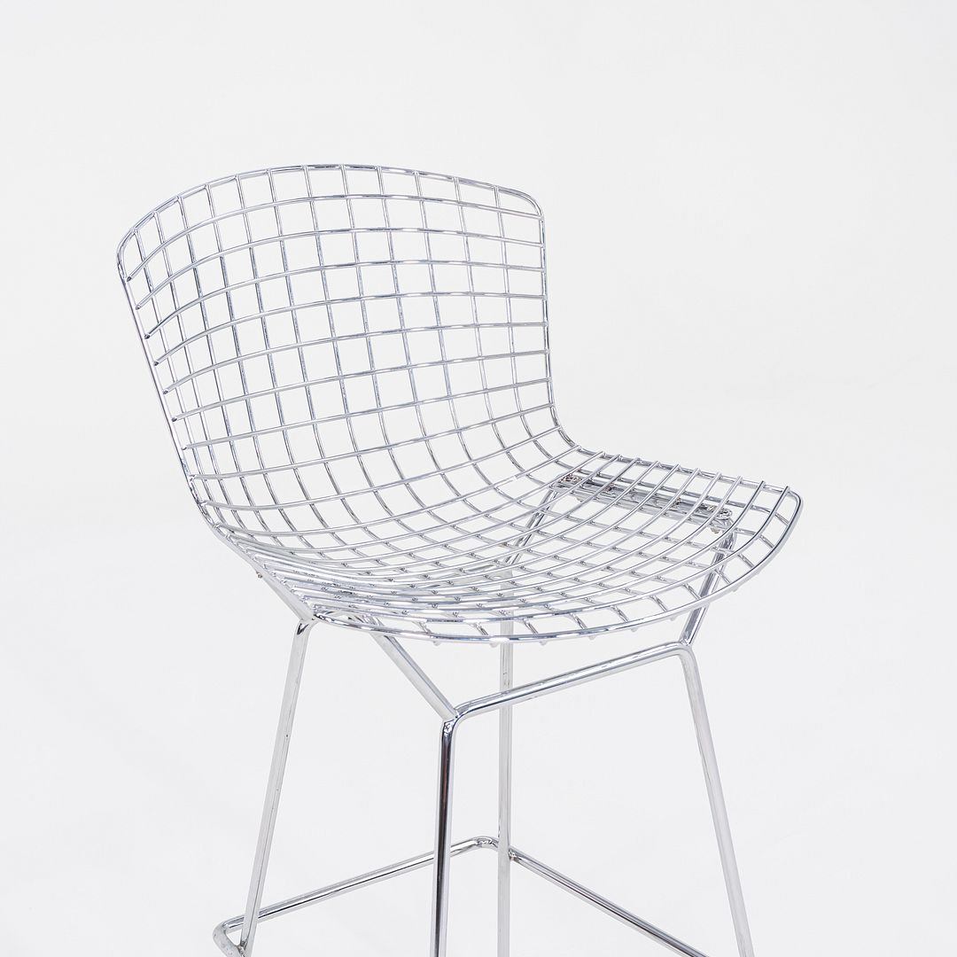 2010s Harry Bertoia for Knoll Bar Stool in Chrome 4x Available