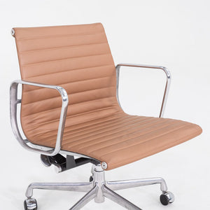 2010s Herman Miller Eames Aluminum Group Management Desk Chair in Brown Leather