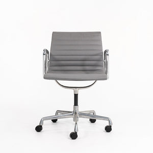 2010s Eames Aluminum Group Management Desk Chair by Ray and Charles Eames for Herman Miller in Grey Leather