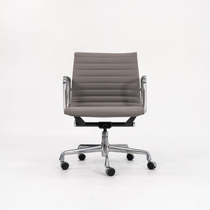 2010s Eames Aluminum Group Management Desk Chair by Ray and Charles Eames for Herman Miller in Grey Naugahyde