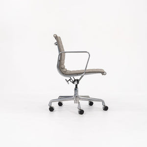 2010s Herman Miller Eames Aluminum Group Management Desk Chair in Greige leather