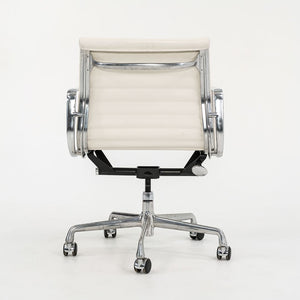 2010s Aluminum Group Management Desk Chair by Charles and Ray Eames for Herman Miller in Creme Leather