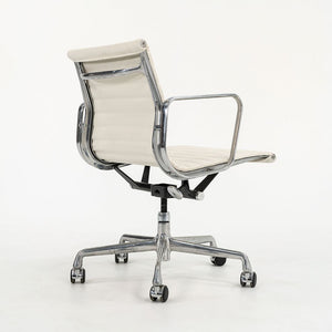 2010s Aluminum Group Management Desk Chair by Charles and Ray Eames for Herman Miller in Creme Leather