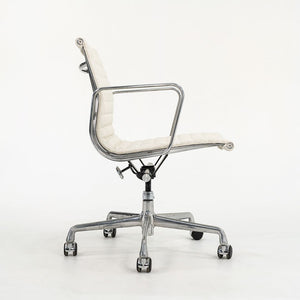 2010s Aluminum Group Management Desk Chair by Charles and Ray Eames for Herman Miller in Creme Leather