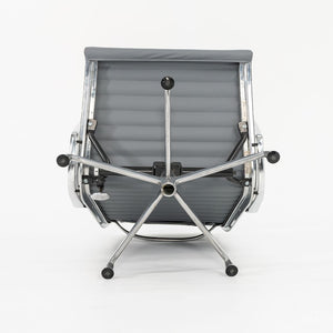 2010s Aluminum Group Lounge Chair, model EA124 by Ray and Charles Eames for Herman Miller in Grey Leather