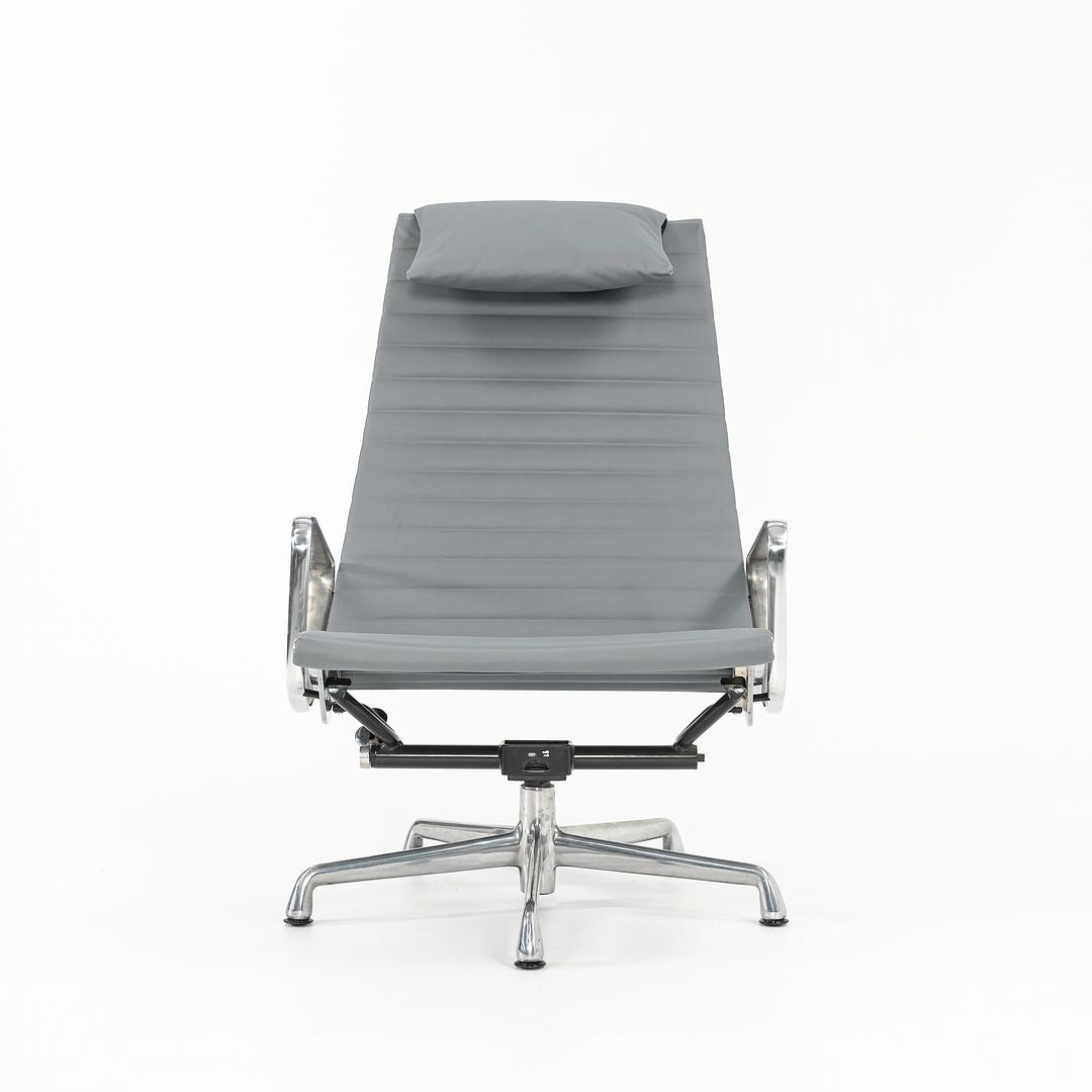 2010s Aluminum Group Lounge Chair, model EA124 by Ray and Charles Eames for Herman Miller in Grey Leather