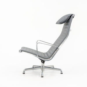 2010s Aluminum Group Lounge Chair, model EA124 by Ray and Charles Eames for Herman Miller in Grey Leather