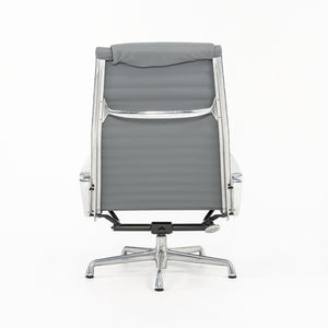 2010s Aluminum Group Lounge Chair, model EA124 by Ray and Charles Eames for Herman Miller in Grey Leather