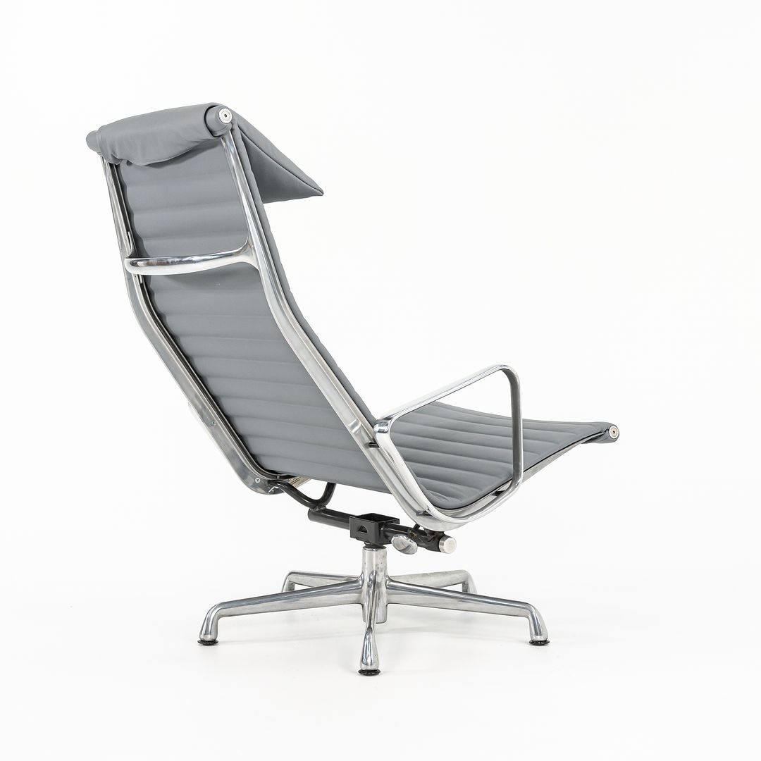 2010s Aluminum Group Lounge Chair, model EA124 by Ray and Charles Eames for Herman Miller in Grey Leather