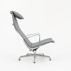 2010s Aluminum Group Lounge Chair, model EA124 by Ray and Charles Eames for Herman Miller in Grey Leather