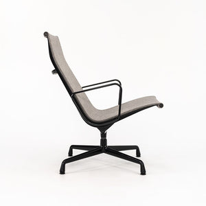 2022 Pair of Aluminum Group Lounge Chair by Ray and Charles Eames for Herman Miller in Grey Mesh with Black Frame 2x Available