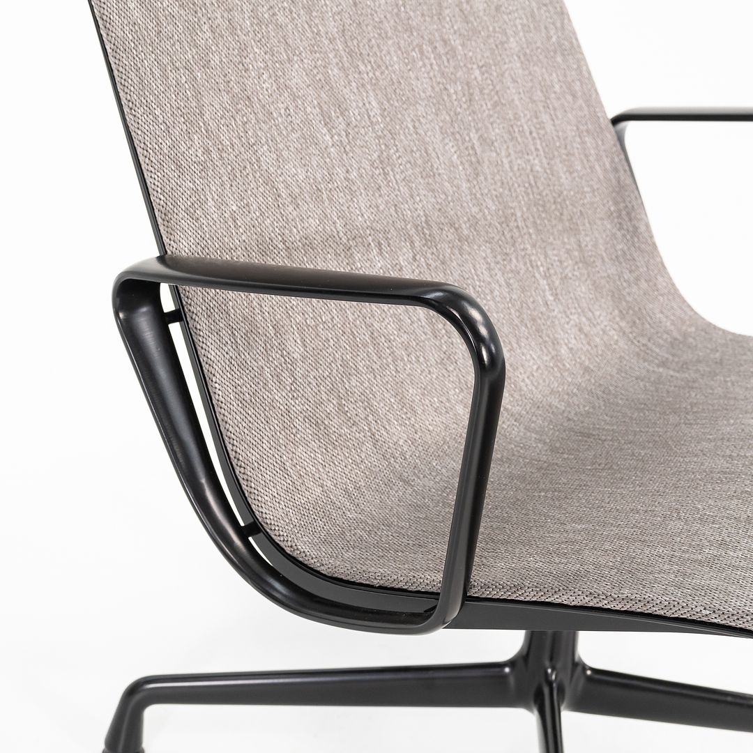 2022 Pair of Aluminum Group Lounge Chair by Ray and Charles Eames for Herman Miller in Grey Mesh with Black Frame 2x Available